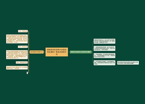 结转成本时品种太多是如何处理的？附成本结转方法