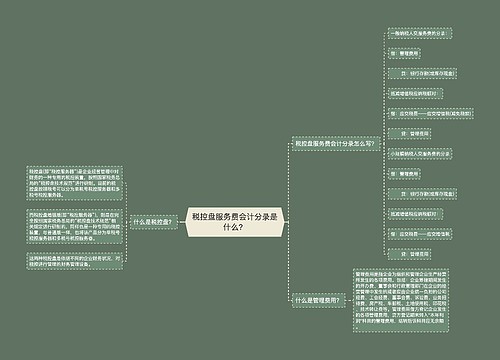 税控盘服务费会计分录是什么？