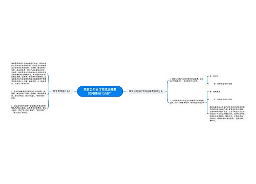 商贸公司支付物流运输费如何做会计分录？思维导图