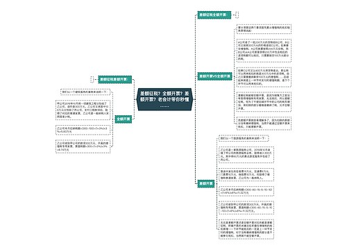 差额征税？全额开票？差额开票？老会计带你秒懂……