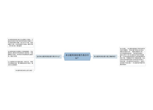 未分配利润在借方表示什么？