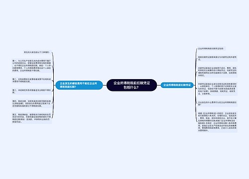 企业所得税税前扣除凭证包括什么？