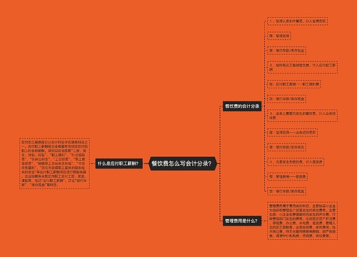 餐饮费怎么写会计分录？