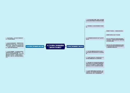 关于所得税汇算清缴需要了解的知识有哪些？