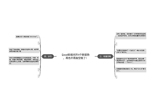 Excel排版对齐4个新姿势，再也不用敲空格了！