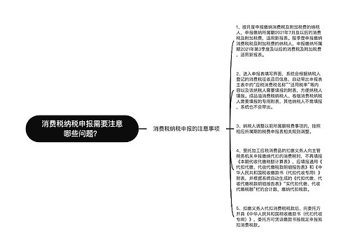 消费税纳税申报需要注意哪些问题？