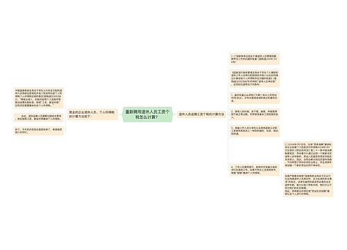 重新聘用退休人员工资个税怎么计算？
