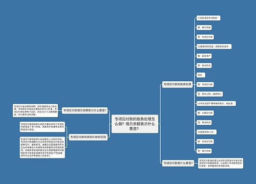 专项应付款的账务处理怎么做？借方余额表示什么意思？