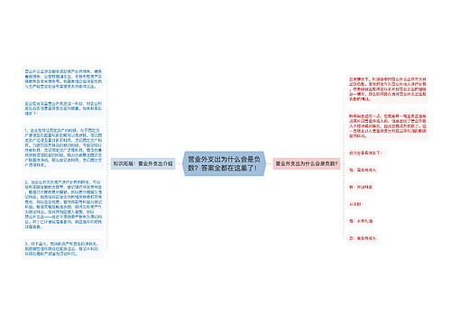 营业外支出为什么会是负数？答案全都在这里了！