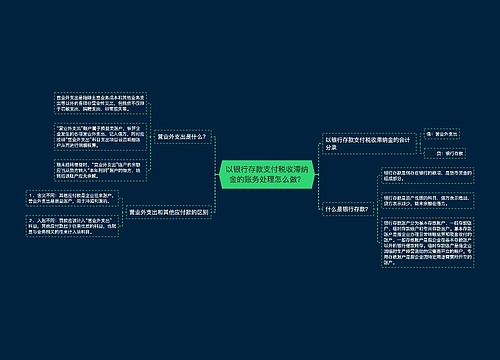 以银行存款支付税收滞纳金的账务处理怎么做？