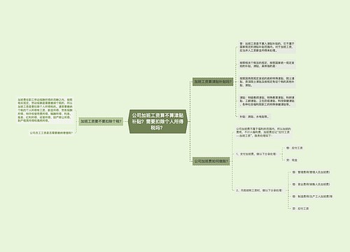 公司加班工资算不算津贴补贴？需要扣除个人所得税吗？