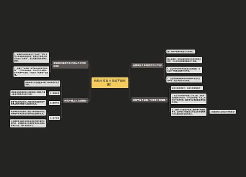 纳税申报表申报能不能作废？