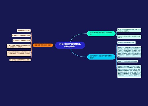 对公小额账户管理费怎么做账务处理？