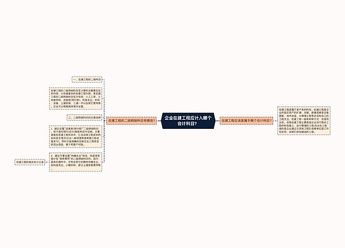 企业在建工程应计入哪个会计科目？