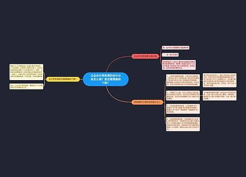 企业支付劳务费的会计分录怎么做？是否需要缴纳个税？思维导图