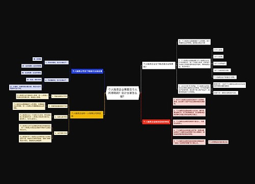 个人独资企业需要交个人所得税吗？会计分录怎么做？思维导图