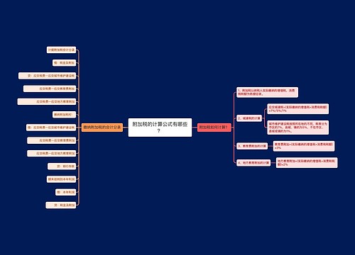 附加税的计算公式有哪些？