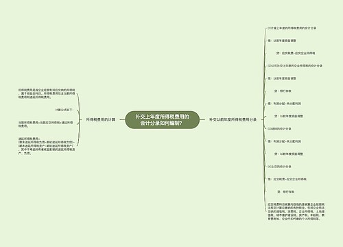 补交上年度所得税费用的会计分录如何编制？