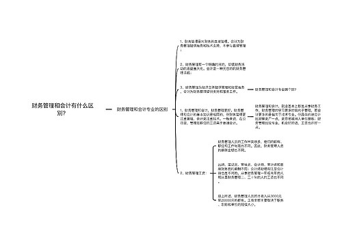 财务管理和会计有什么区别？