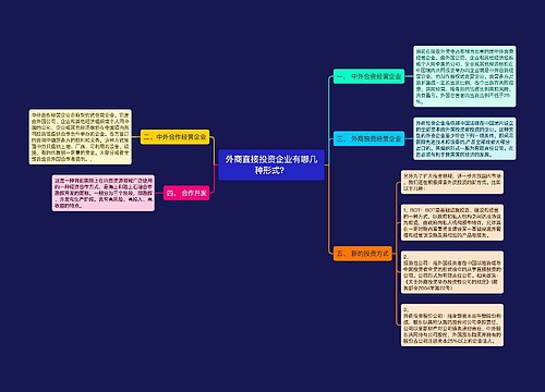 外商直接投资企业有哪几种形式？