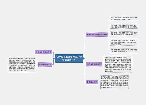 CPA证书有必要考吗？含金量怎么样？