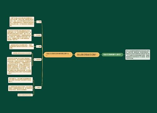 怎么登记现金日记账？