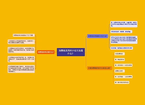 消费税采用的计征方法是什么？