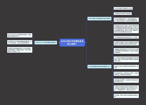 当月只有红字发票财务该怎么报税？