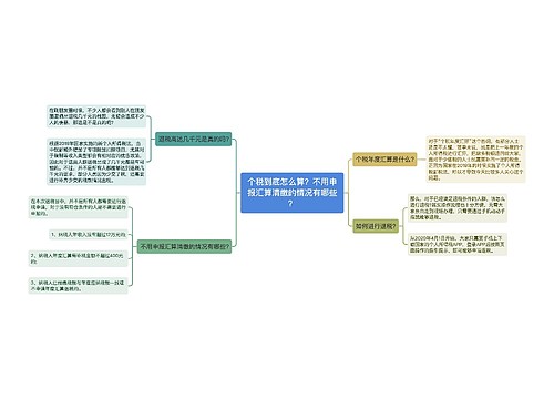 个税到底怎么算？不用申报汇算清缴的情况有哪些？