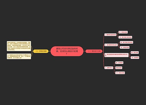 建筑公司支付保证金的时候，应该怎么做会计处理？