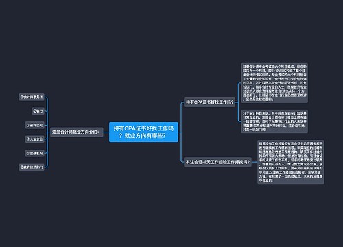 持有CPA证书好找工作吗？就业方向有哪些？