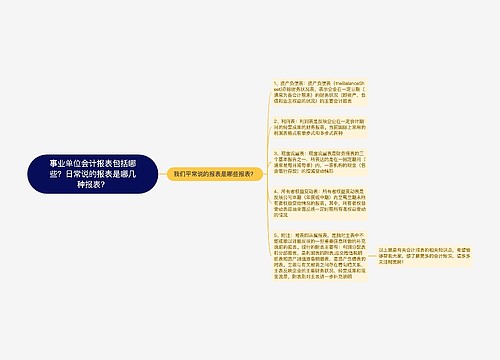 事业单位会计报表包括哪些？日常说的报表是哪几种报表？