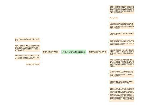 房地产企业成本核算方法