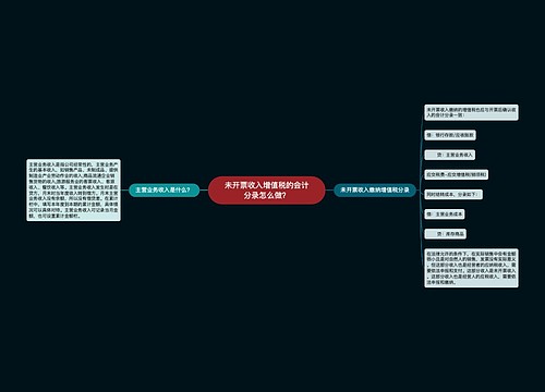 未开票收入增值税的会计分录怎么做？
