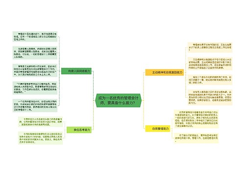 成为一名优秀的管理会计师，要具备什么能力？