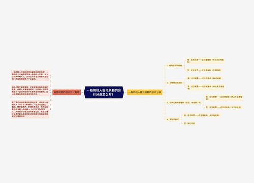 一般纳税人留抵税额的会计分录怎么写？