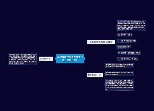 小规模税控服务费减免账务处理怎么做？