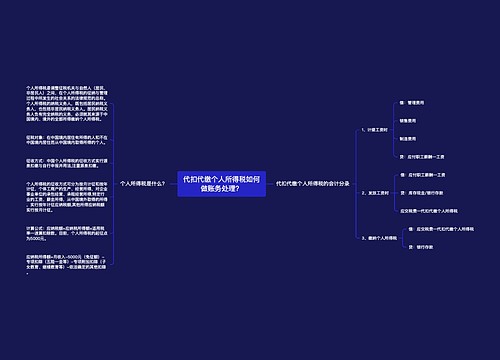 代扣代缴个人所得税如何做账务处理？