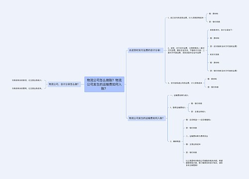 物流公司怎么做账？物流公司发生的运输费如何入账？