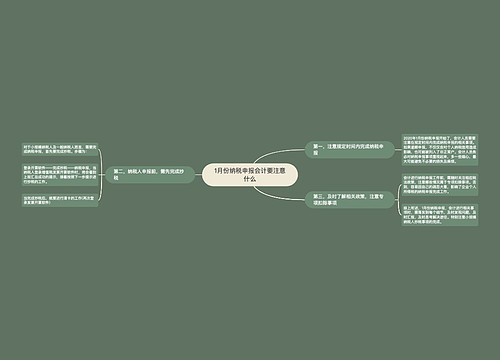 1月份纳税申报会计要注意什么