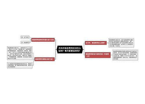 月末的制造费用应该怎么结转？每月都要结转吗？