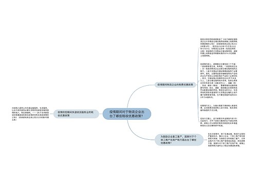 疫情期间对于物流企业出台了哪些税收优惠政策？