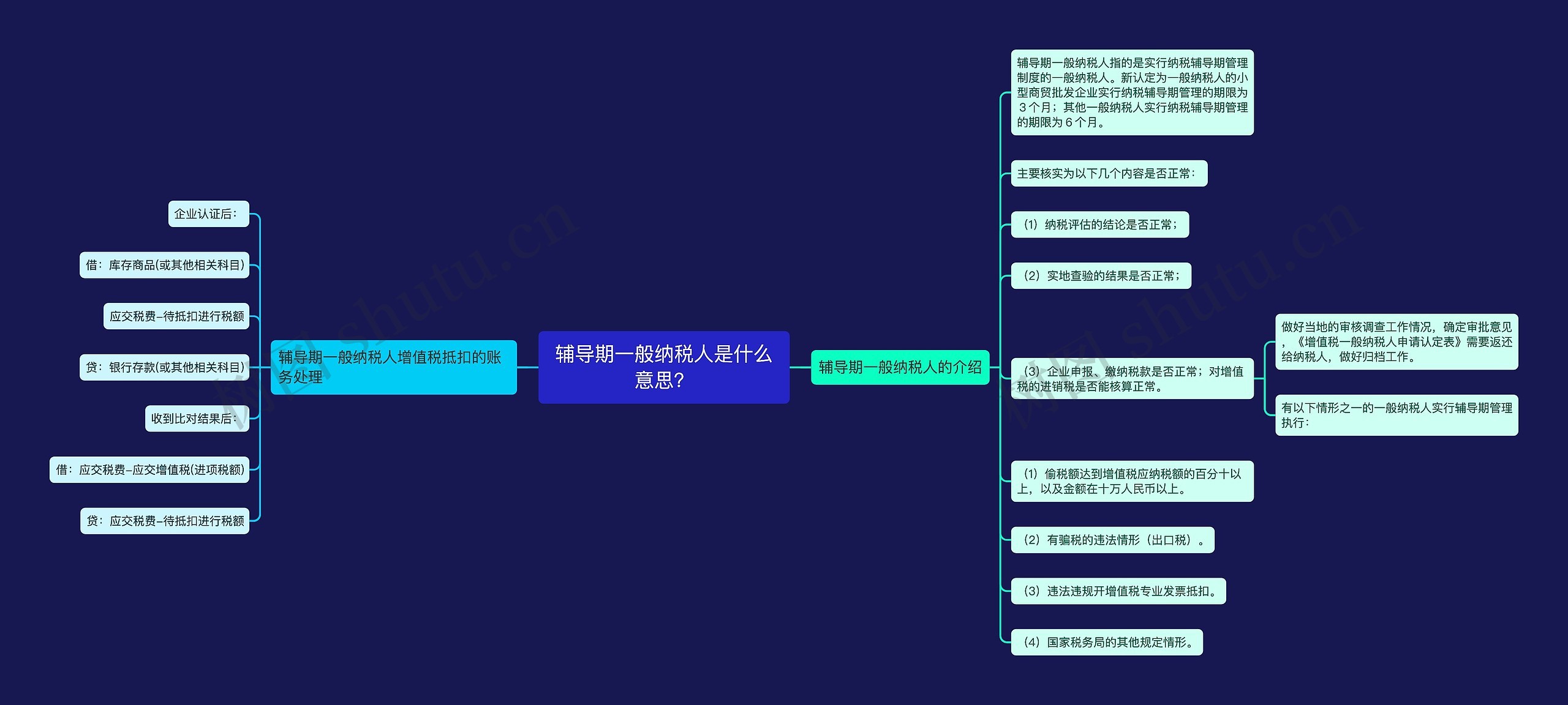 辅导期一般纳税人是什么意思？思维导图