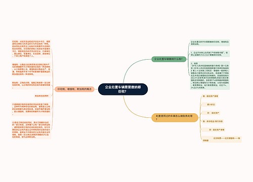 企业处置车辆需要缴纳哪些税？