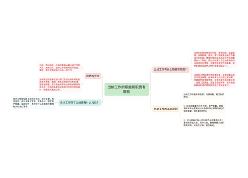 出纳工作的职能和职责有哪些