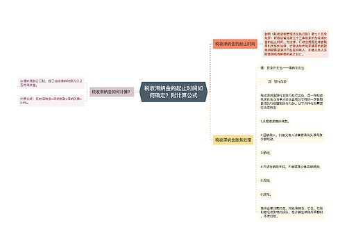 税收滞纳金的起止时间如何确定？附计算公式