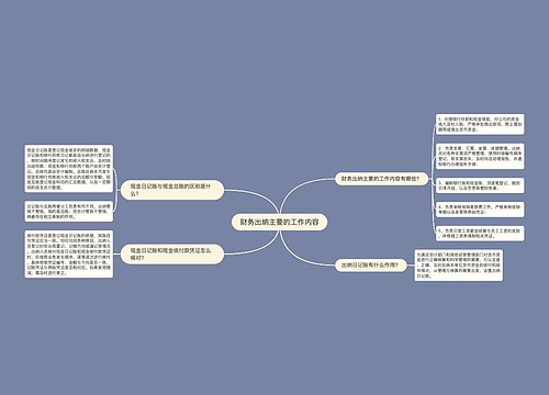财务出纳主要的工作内容