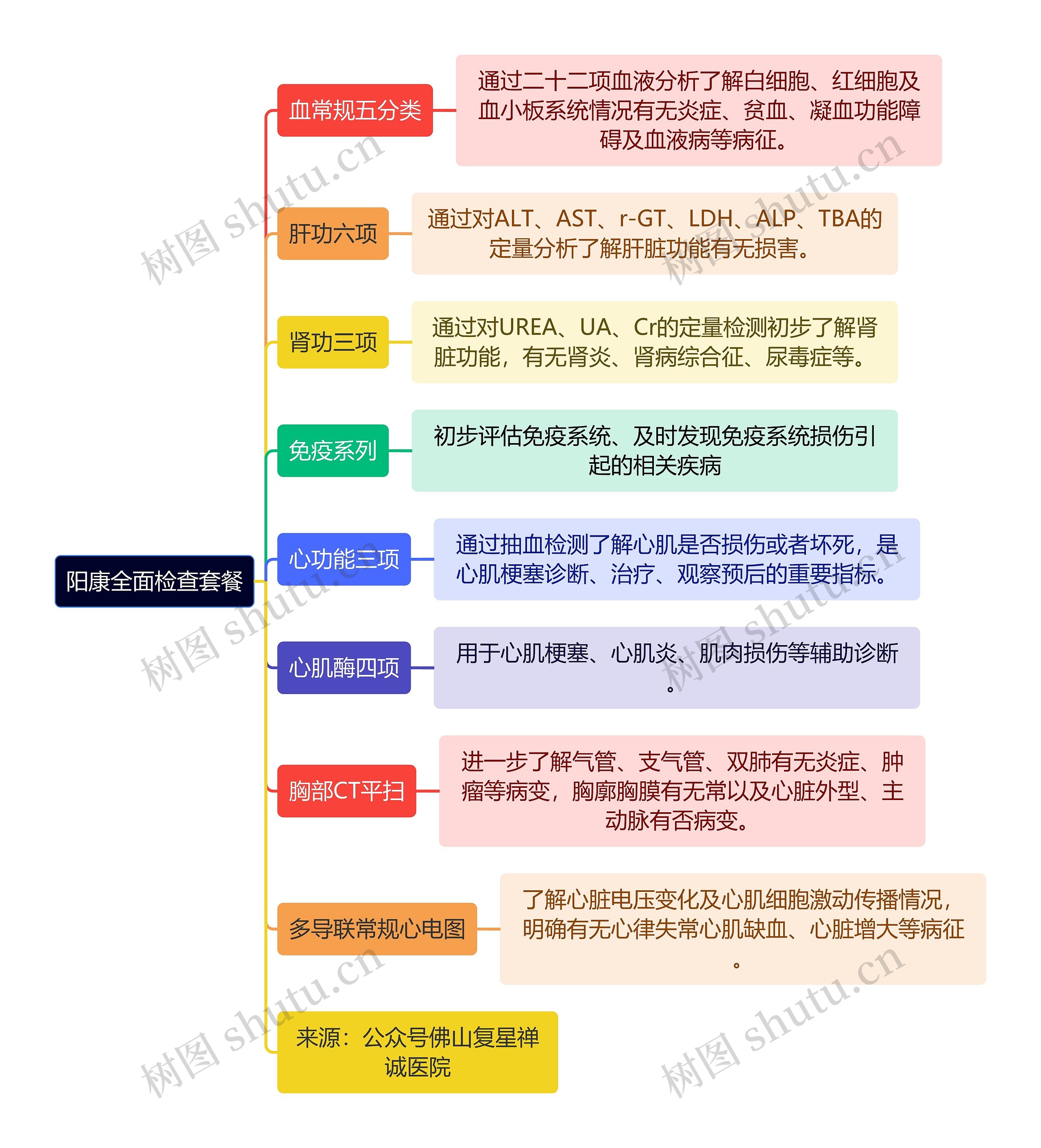 阳康全面检查套餐逻辑图