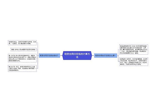 租赁合同印花税的计算方法