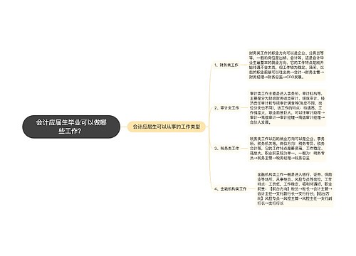 会计应届生毕业可以做哪些工作？